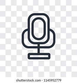 Voice recorder vector icon isolated on transparent background, Voice recorder logo concept