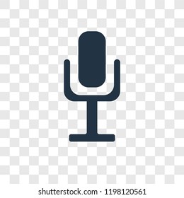 Voice recorder vector icon isolated on transparent background, Voice recorder transparency logo concept