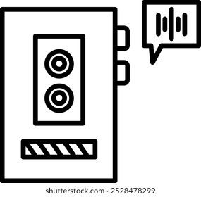 Voice Recorder Vector Illustration Icon