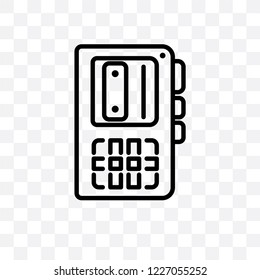 Voice recorder vector linear icon isolated on transparent background, Voice recorder transparency concept can be used for web and mobile