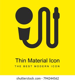 Voice recording bright yellow material minimal icon or logo design