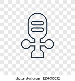 Voice recording concept vector linear icon isolated on transparent background, Voice recording concept transparency concept in outline style