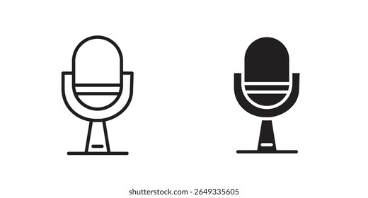 Ícone de gravação de voz Ilustrações de design. ícones da Web editáveis