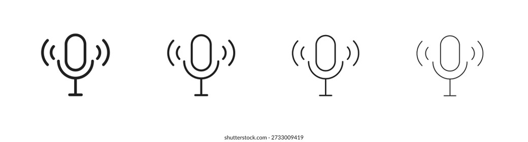 Plantilla de diseño de icono de grabación de voz para Web y elemento de interfaz de usuario móvil