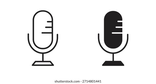Paquete de iconos de grabación de voz. Elemento de diseño de icono de Vector plano.