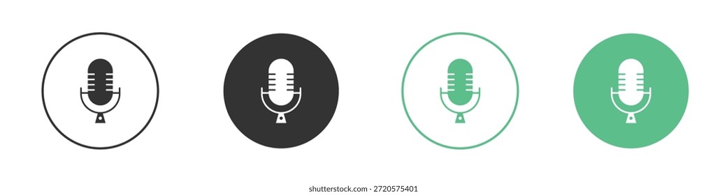 Pictogramas de iconos de grabación de voz. Vector EPS 10