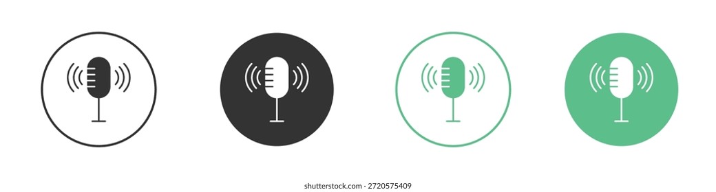 Pictogramas de iconos de grabación de voz. Vector EPS 10