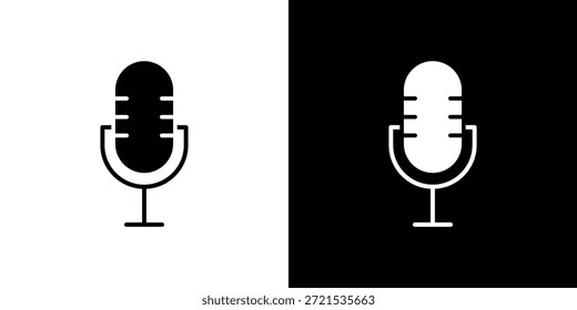Icono de grabación de voz silueta Vector plano paquete de diseño de ilustración.