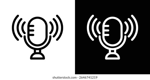 Voice recording icon vector simple element illustration editable
