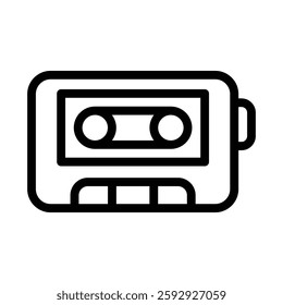 voice recording line icon illustration vector graphic. Simple element illustration vector graphic, suitable for app, websites, and presentations isolated on white background