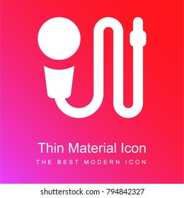 Voice recording red and pink gradient material white icon minimal design