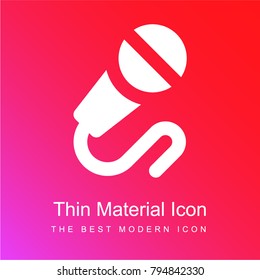 Voice recording red and pink gradient material white icon minimal design