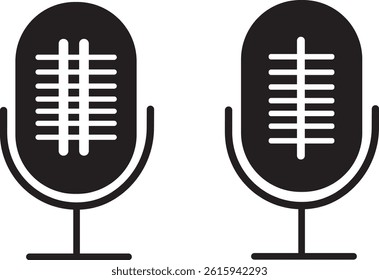 Voice recording in the studio. Microphone Icon. Mic sign. Karaoke microphone icon
