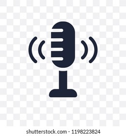 Voice recording transparent icon. Voice recording symbol design from Music collection. Simple element vector illustration on transparent background.