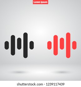 voice recording vector icon 10 eps