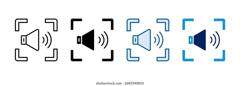 Ícone de Digitalização de Voz Definir Coleção de Vários Estilos
