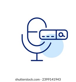 Voice search. Artificial intelligence smart assistant. Pixel perfect icon