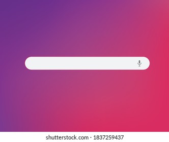 Voice search bar vector template
