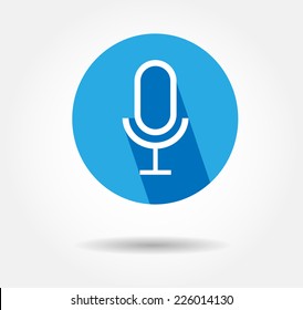 Voice Search  Blue Microphone  Icon JPEG
