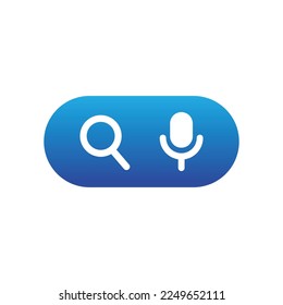 voice search button icon in blue color