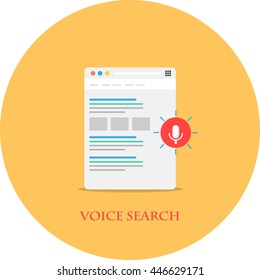 Voice Search - Flat Design Concept