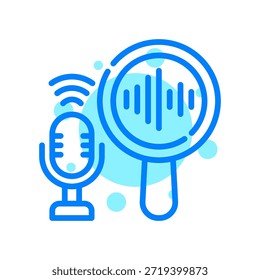 Icono de Búsqueda de voz en forma de Ilustración vectorial