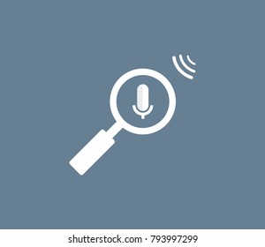 voice search icon vector logo