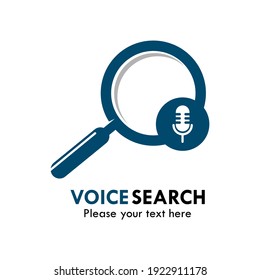 Voice search logo template illustration