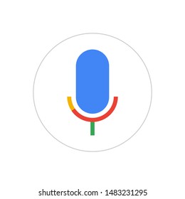 Voice Search. Microphone Icon For Voice Search. Vector Illustration.