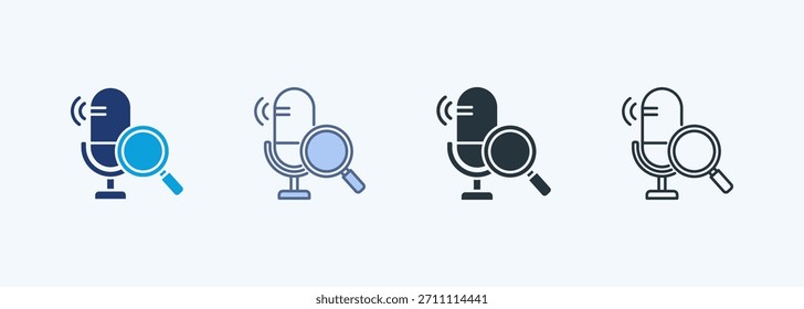 Búsqueda de voz Icono de estilo múltiple Colección