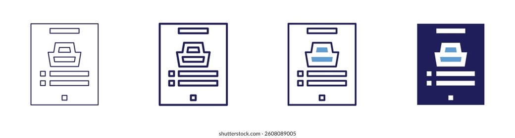 Voice search optimization icon in 4 different styles. Thin Line, Line, Bold Line, Duotone. Duotone style. Editable stroke.