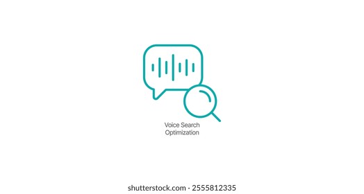 Voice Search Optimization Icon – Digital SEO and Smart Assistant Design