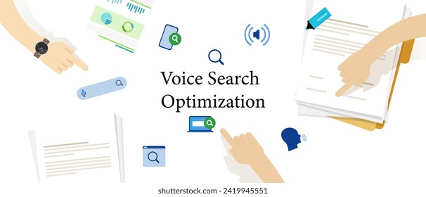 voice search optimization with voice internet technology artificial intelligence digital modern