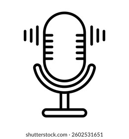Voice search Vector Line Icon Design