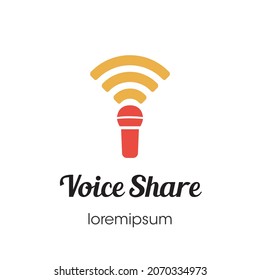 Voice Share logo or symbol template design