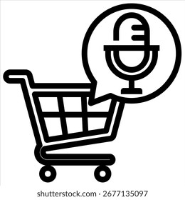 Voice-Shopping-Symbolelement für Design