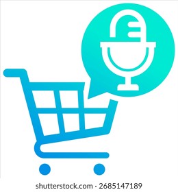 Voice-Shopping-Symbolelement für Design