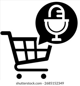 Elemento de icono de compras de voz para diseño