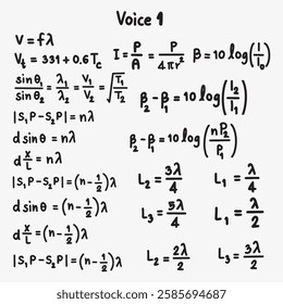 voice sound physics formulas illustrations