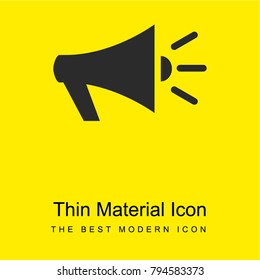 Voice speaker bright yellow material minimal icon or logo design