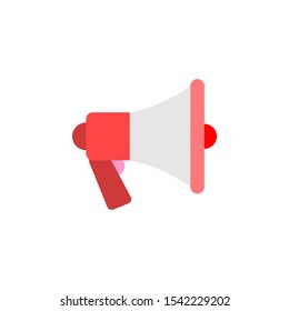 Voice speaker icon. Megaphone icon simple sign. Simple illustration of voice speaker vector icon for web design isolated on white background.