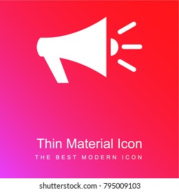 Voice speaker red and pink gradient material white icon minimal design