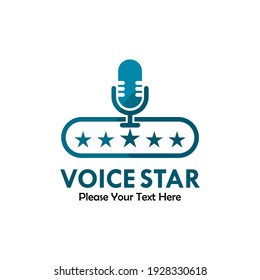 Voice star logo template illustration