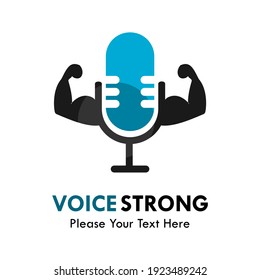 Voice strong logo template illustration