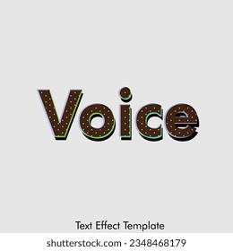 voice text effect template.gold text effect.