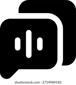 Icono de Vector de voz a texto en estilo moderno, reconocimiento de voz de IA e ilustración de transcripción automatizada. Icono de glifo