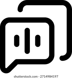 Icono de Vector de voz a texto en estilo moderno, reconocimiento de voz de IA e ilustración de transcripción automatizada. Icono de línea