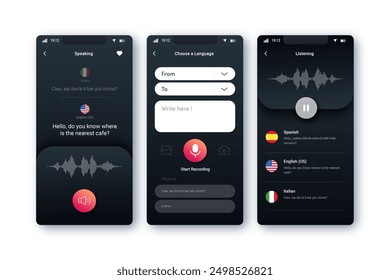 Voice translator application vector design in eps 10