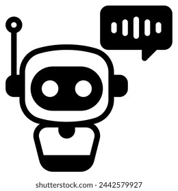 Voice virtual assistance icon illustration