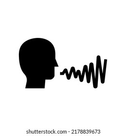 voice vocal glyph icon vector. voice vocal sign. isolated contour symbol black illustration